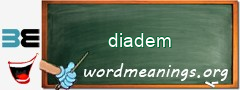 WordMeaning blackboard for diadem